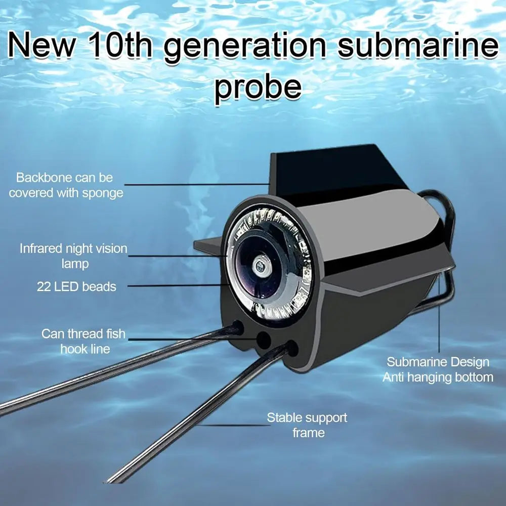 Underwater Fishing Camera 1080P HD,Portable Fish Finder with 4.3'' LCD Display&220°Wide View,100ft Cable,5000mAh Battery,IP68 Wa