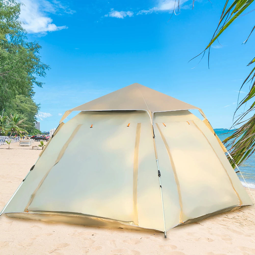 Easy Pop Up Camping Tent Waterproof Two-Door Instant Dome Tent