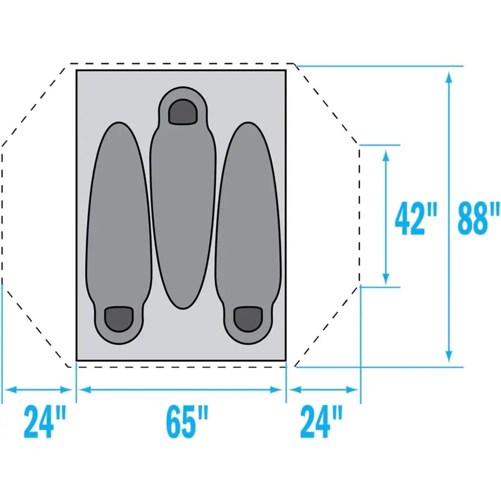 3-Person Camping Tent with Enhanced Ventilation and Waterproof Finish