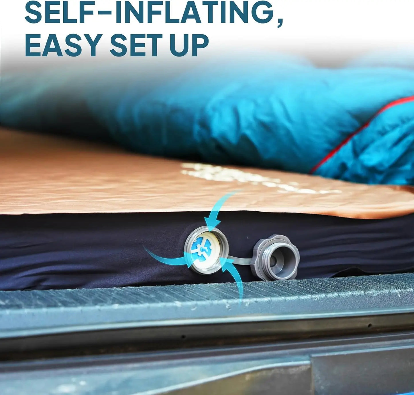 XMSJ Air and Foam Camping Mattress Self Inflating Sleeping Pad